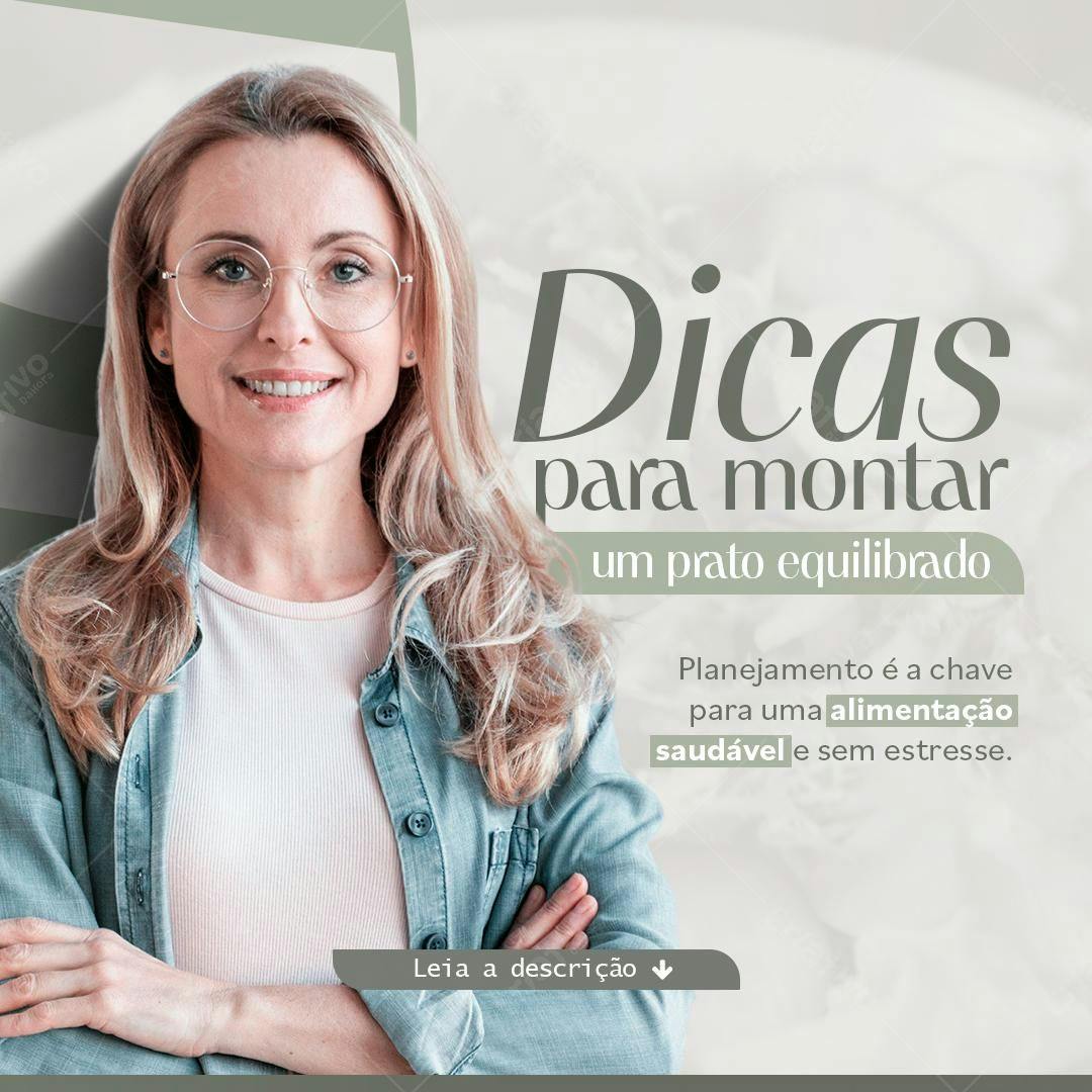 Post para Alimentação Saudável PSD Editável