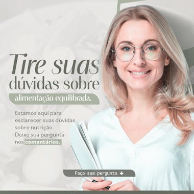 Nutricionista dúvidas sobre alimentação feed