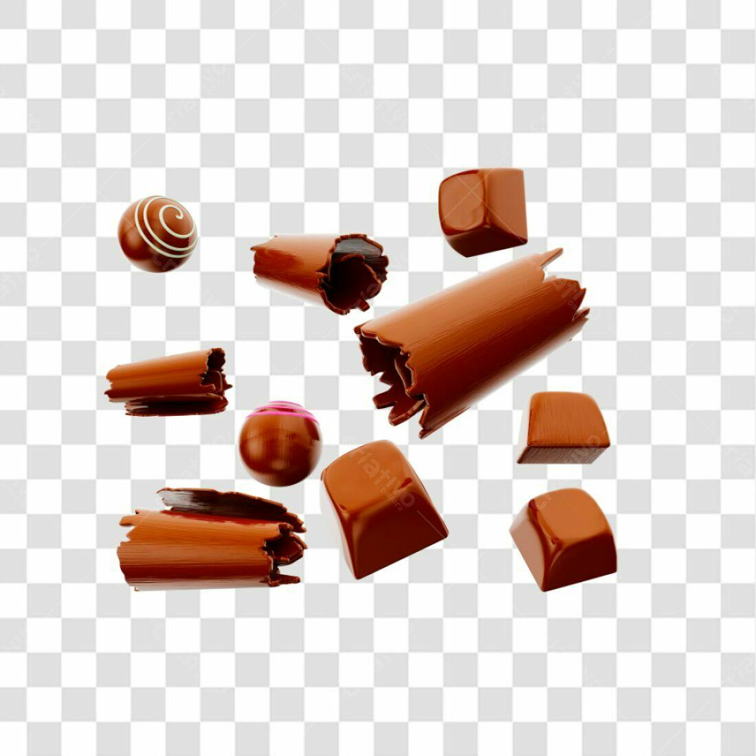 Icones de Chocolate PNG com fundo transparente