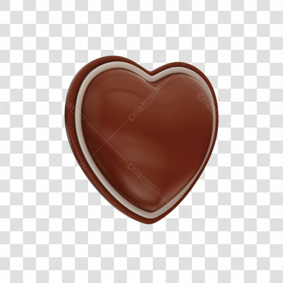 Icone Dia dos Namorados Coração Marrom PNG com fundo transparente