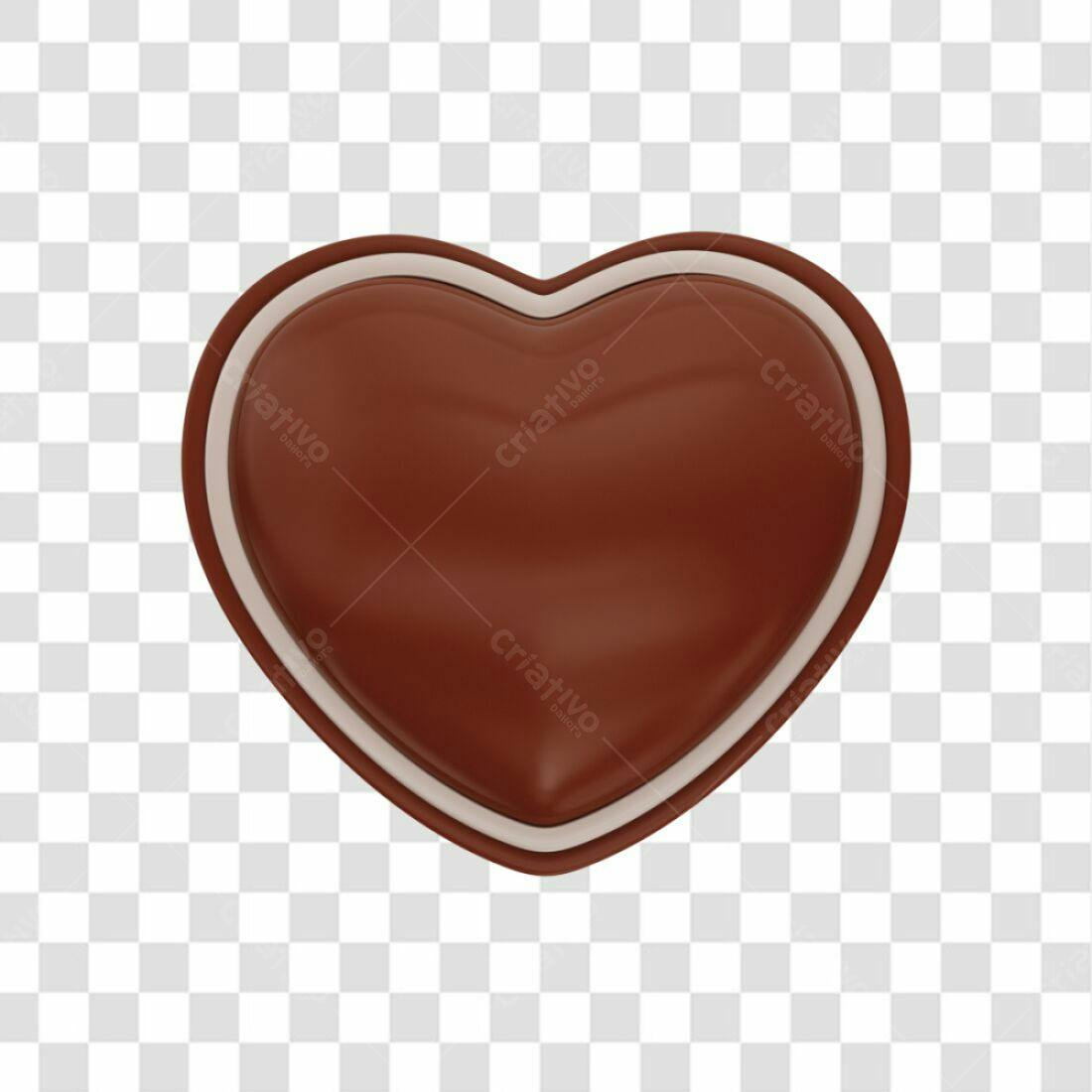 Icone Dia dos Namorados Coração Marrom PNG com fundo transparente