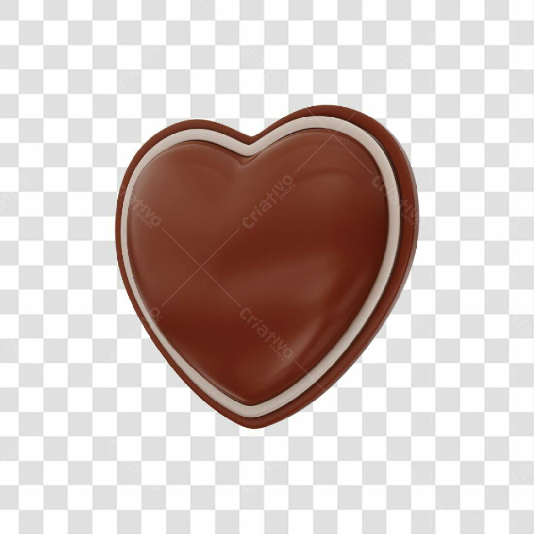 Icone Dia dos Namorados Coração Marrom PNG com fundo transparente