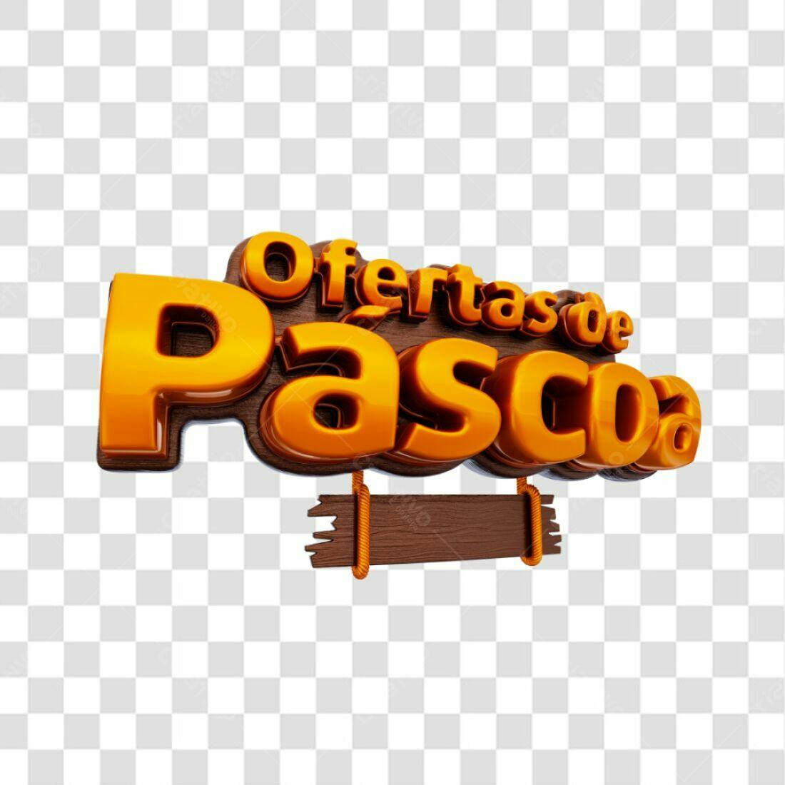 Banner Ofertas de Páscoa PNG com fundo transparente