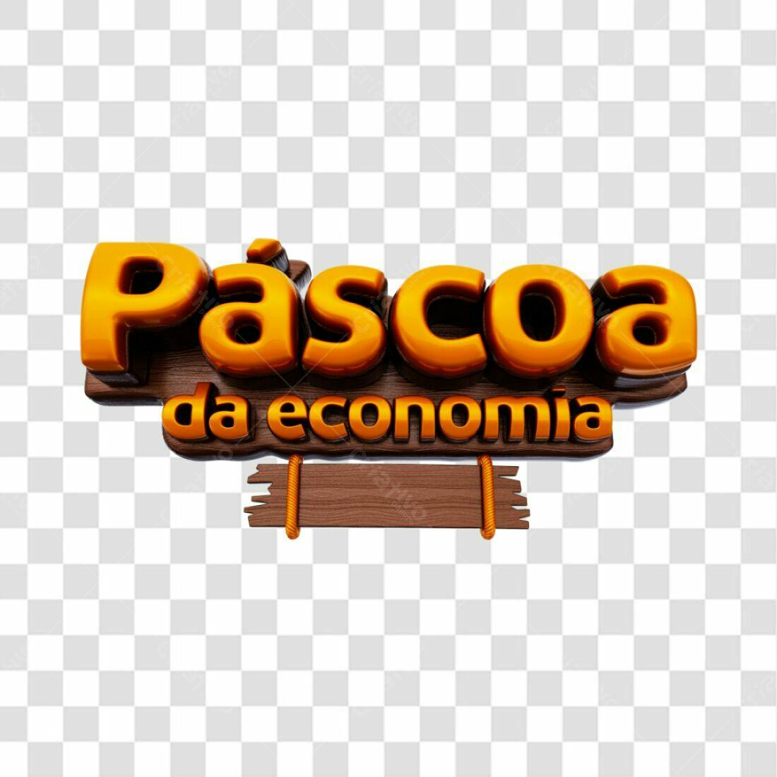 Banner Páscoa da Economia PNG com fundo transparente