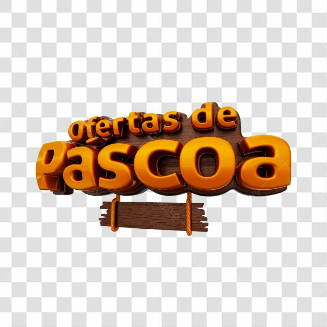 Banner Páscoa Ofertas PNG com fundo transparente