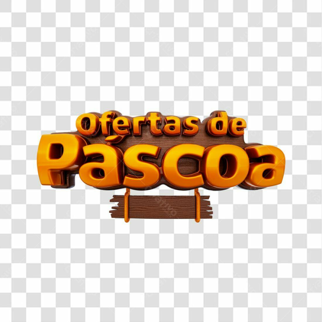 Banner Ofertas de Páscoa PNG com fundo transparente