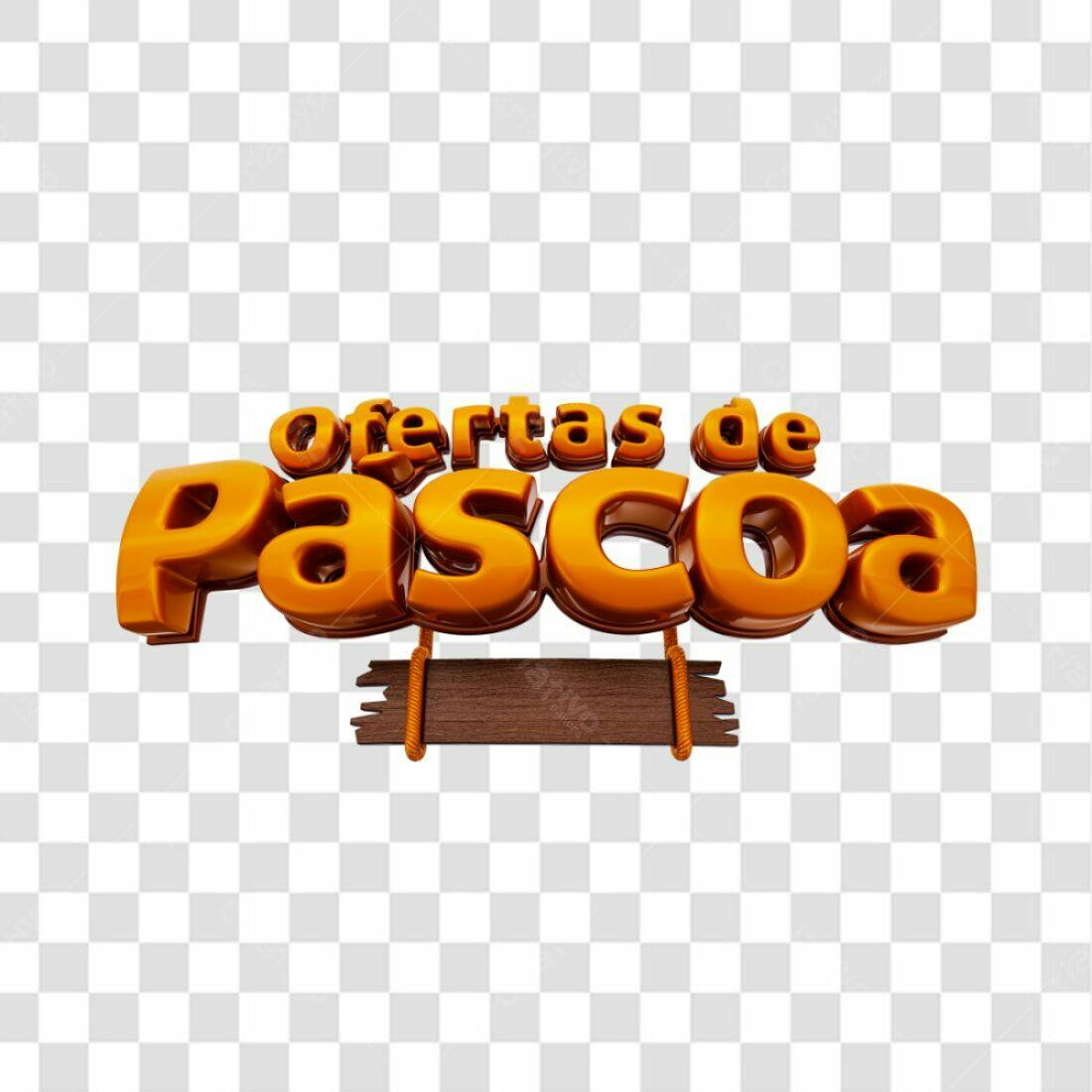 Banner Páscoa Ofertas PNG com fundo transparente