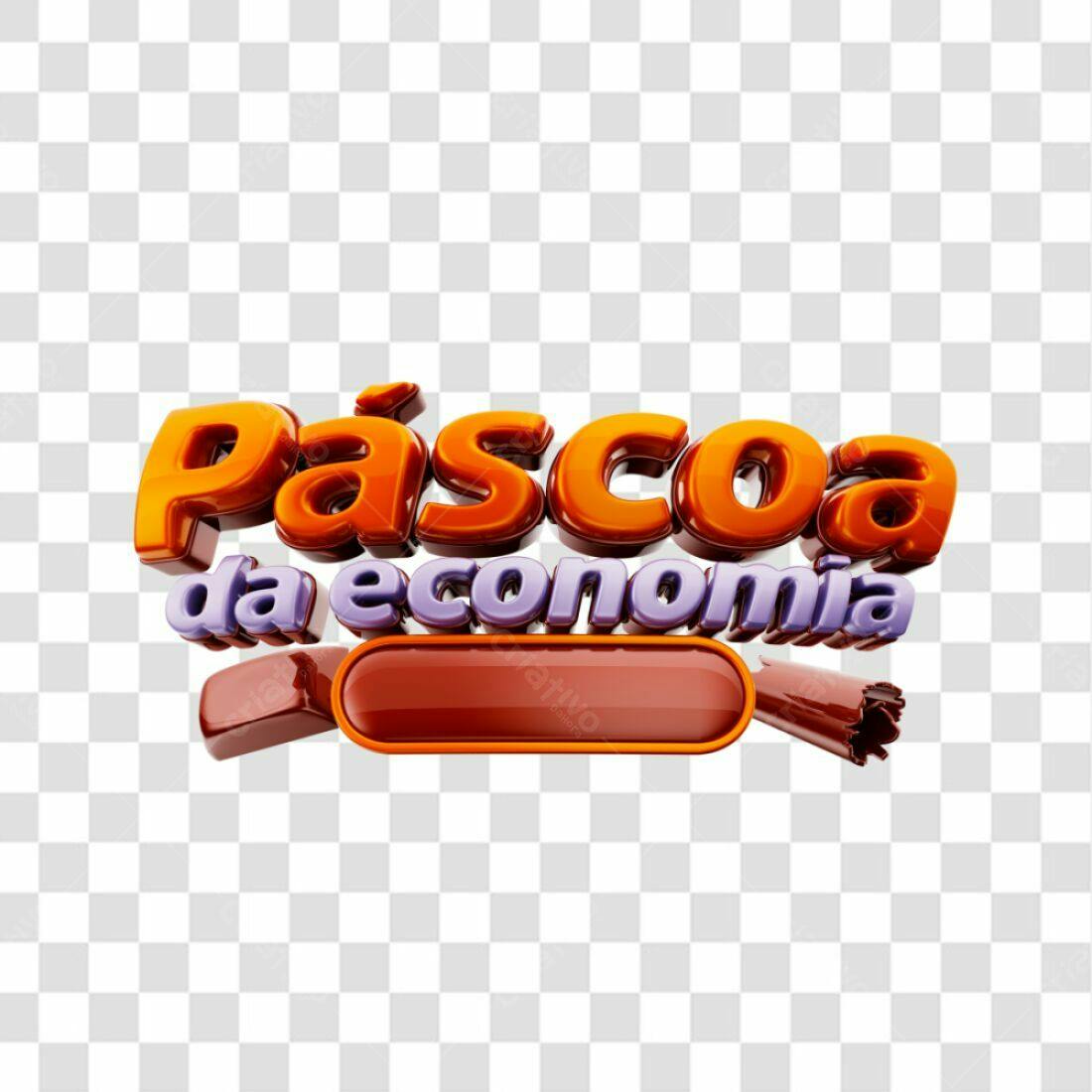 Logo Páscoa da Economia PNG com fundo transparente