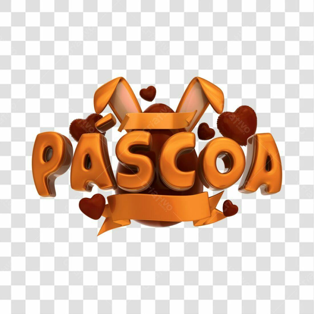 Icone Páscoa Ovo Chocolate PNG com fundo transparente