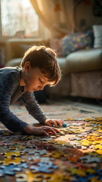 Imagem conscientização autismo criança autista abril azul