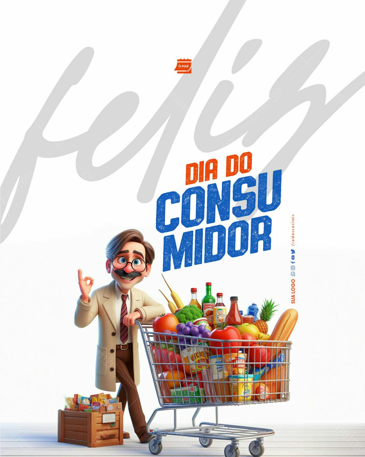 Flyer Dia do Consumidor PSD Editável