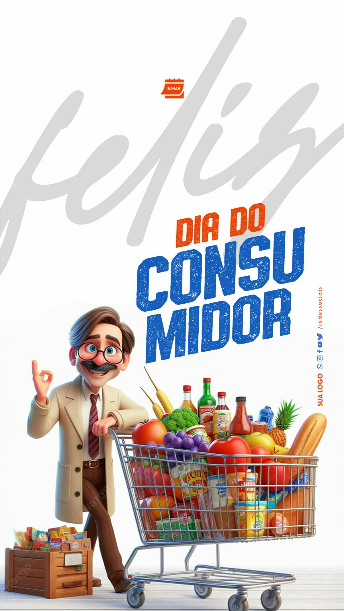 Flyer Dia do Consumidor PSD Editável