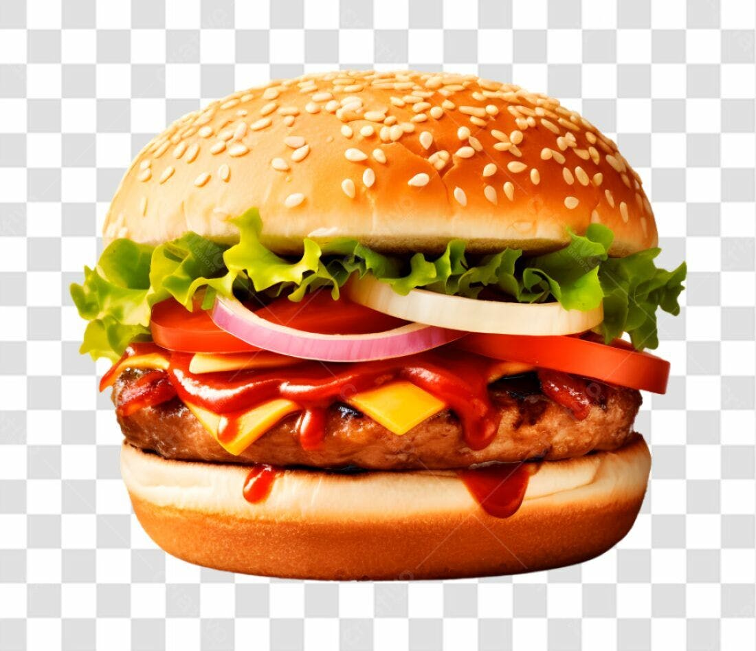 Imagem de Hambúrguer PNG com fundo transparente