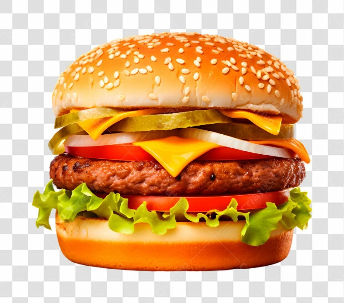 Imagem PNG de Hambúrguer com fundo transparente