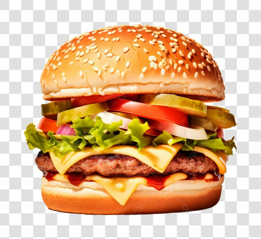 Imagem PNG de Hambúrguer com fundo transparente