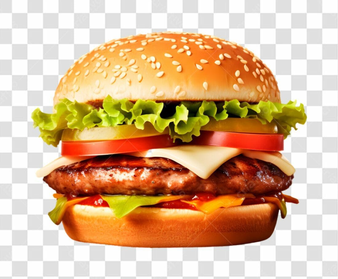 Imagem Hambúrguer PNG com fundo transparente