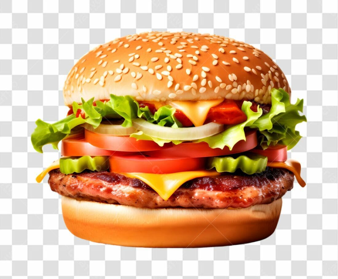 Imagem Hambúrguer PNG com fundo transparente