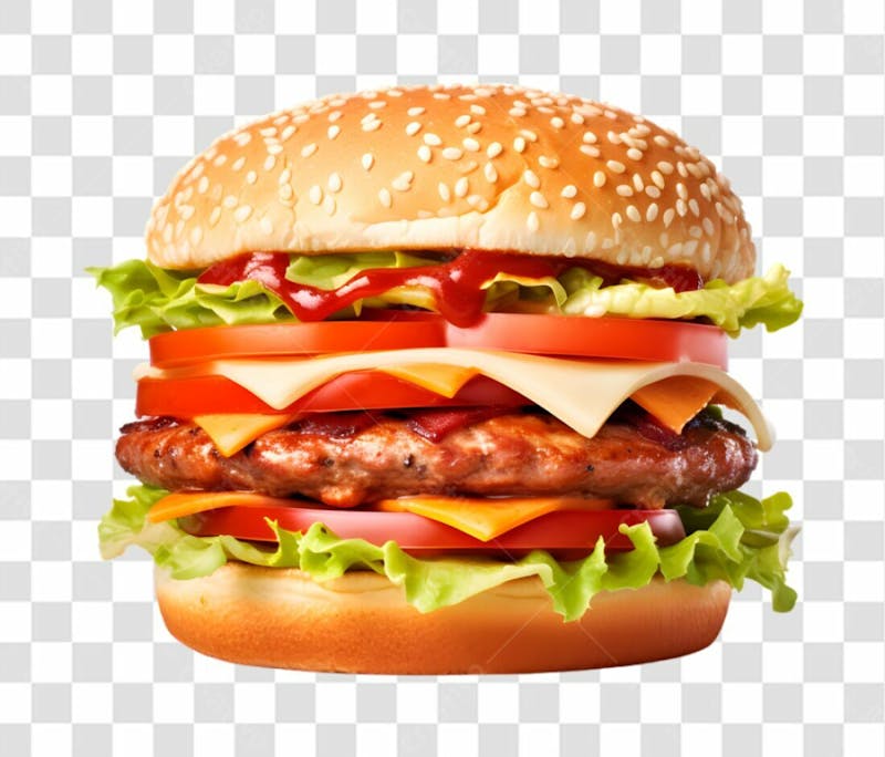 Hamburger lanche png transparente