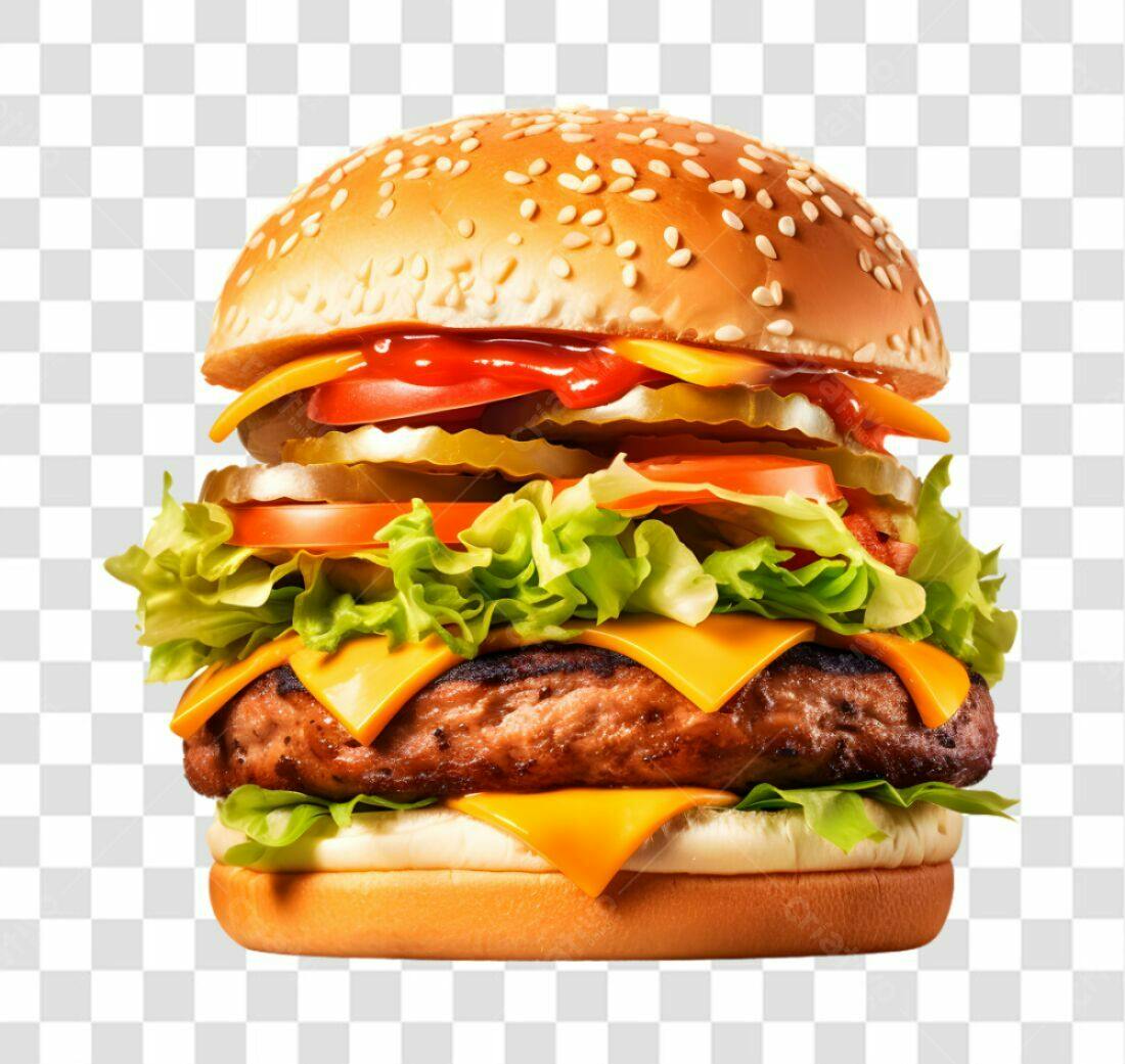 Imagem PNG de Hambúrguer com fundo transparente