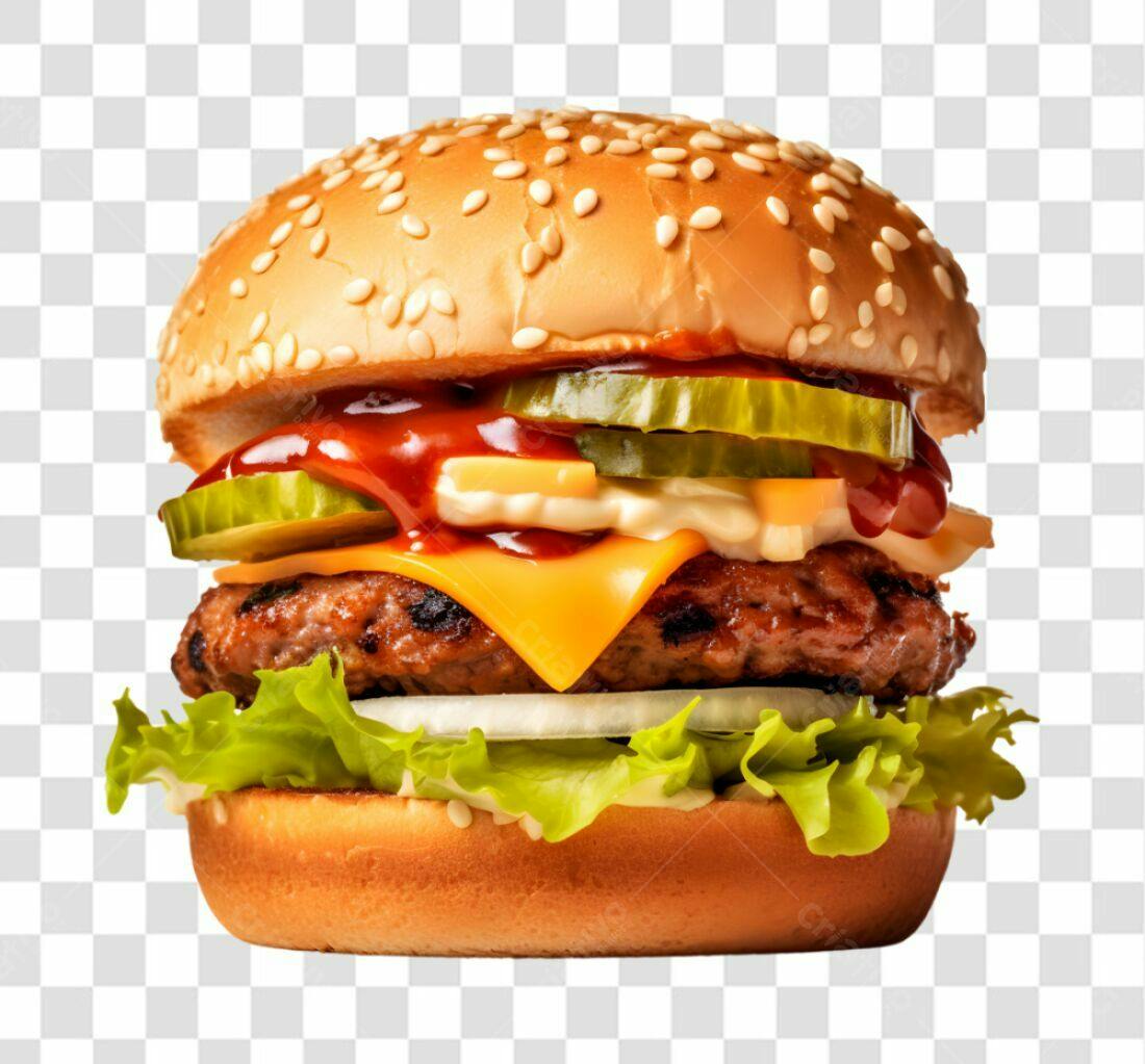 Imagem Hambúrguer PNG com fundo transparente