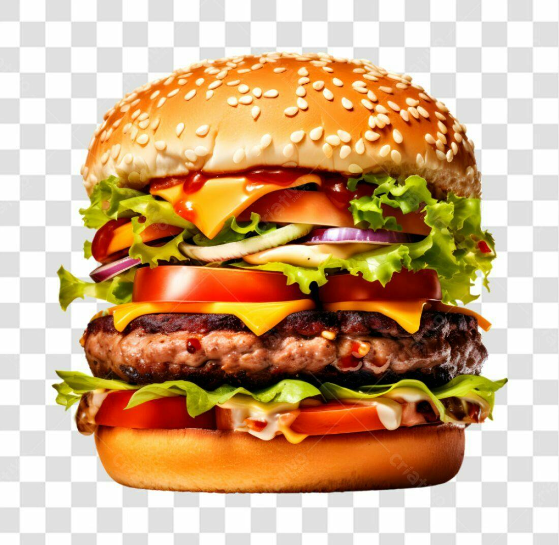 Imagem Hamburguer PNG com fundo transparente