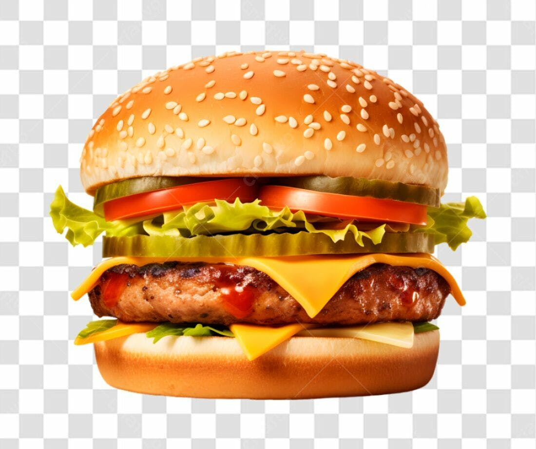 Imagem PNG de Hambúrguer com fundo transparente