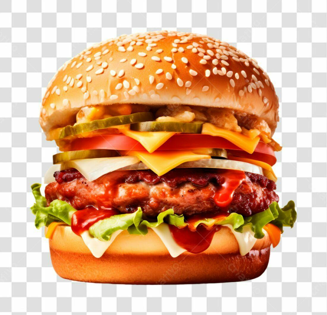 Imagem de Hambúrguer PNG com fundo transparente