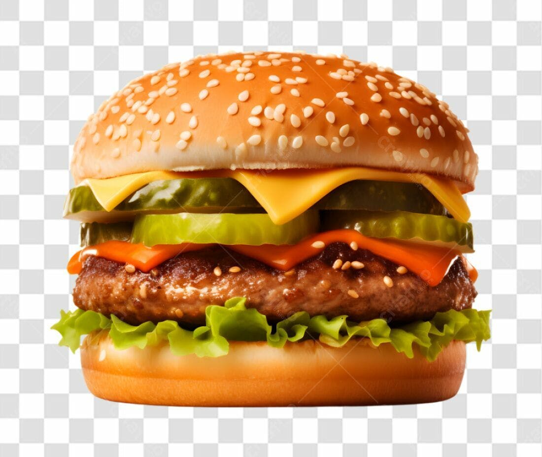 Imagem PNG de Hambúrguer com fundo transparente