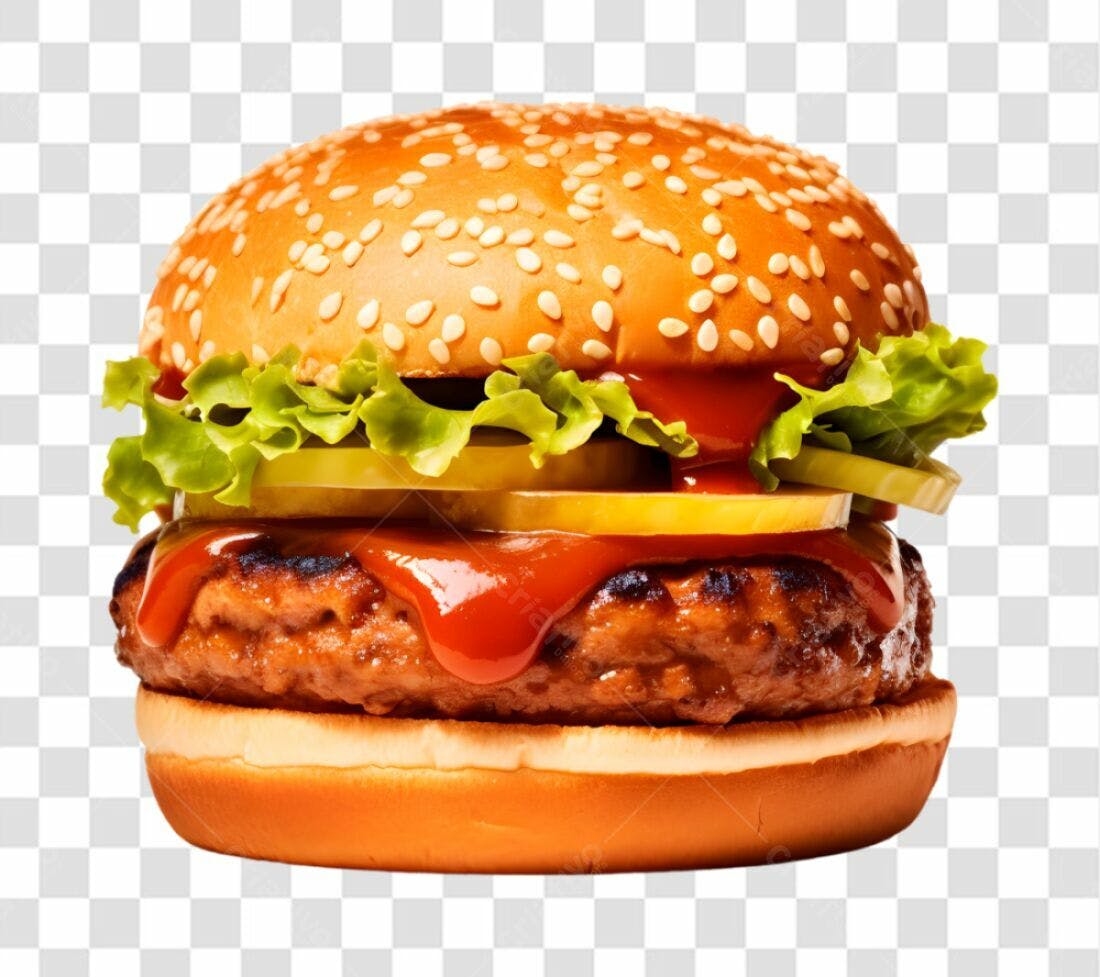 Imagem Hambúrguer PNG com fundo transparente