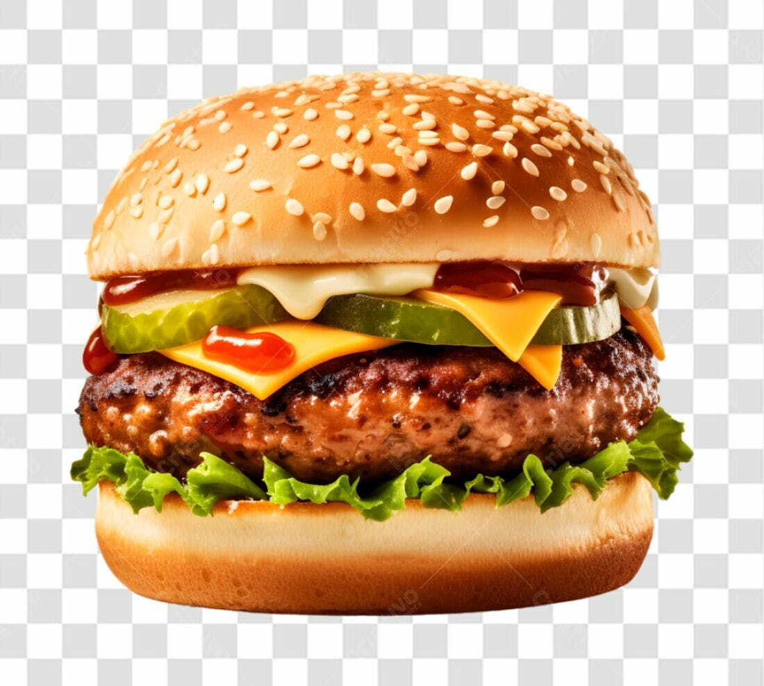 Imagem PNG de Hambúrguer com fundo transparente