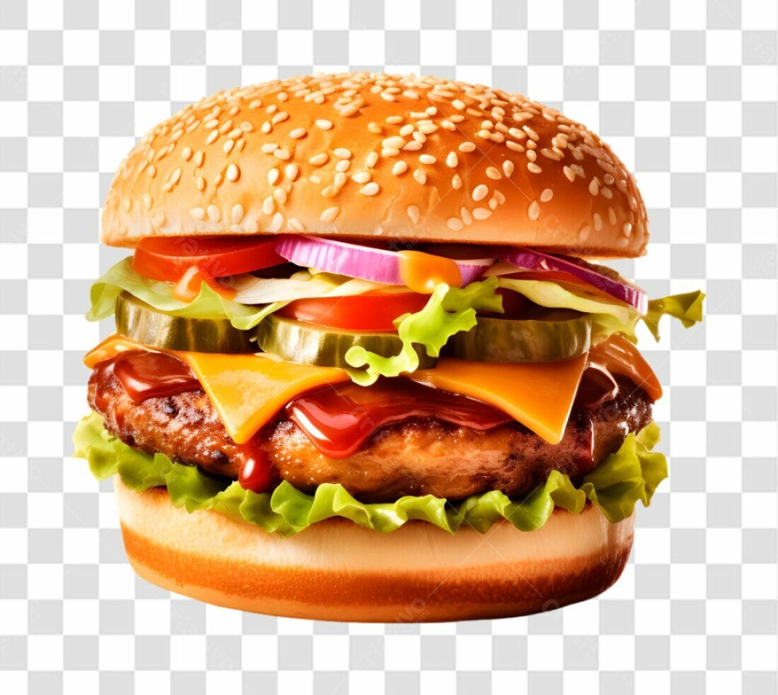 Imagem PNG de Hambúrguer com fundo transparente