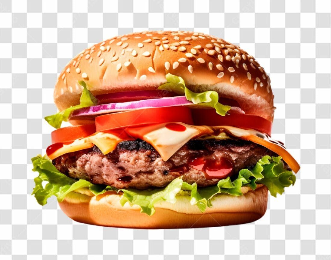 Imagem PNG de Hambúrguer com fundo transparente
