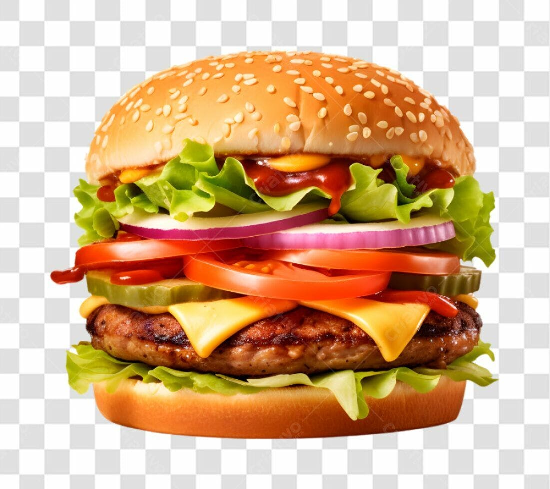 Imagem de Hambúrguer PNG com fundo transparente