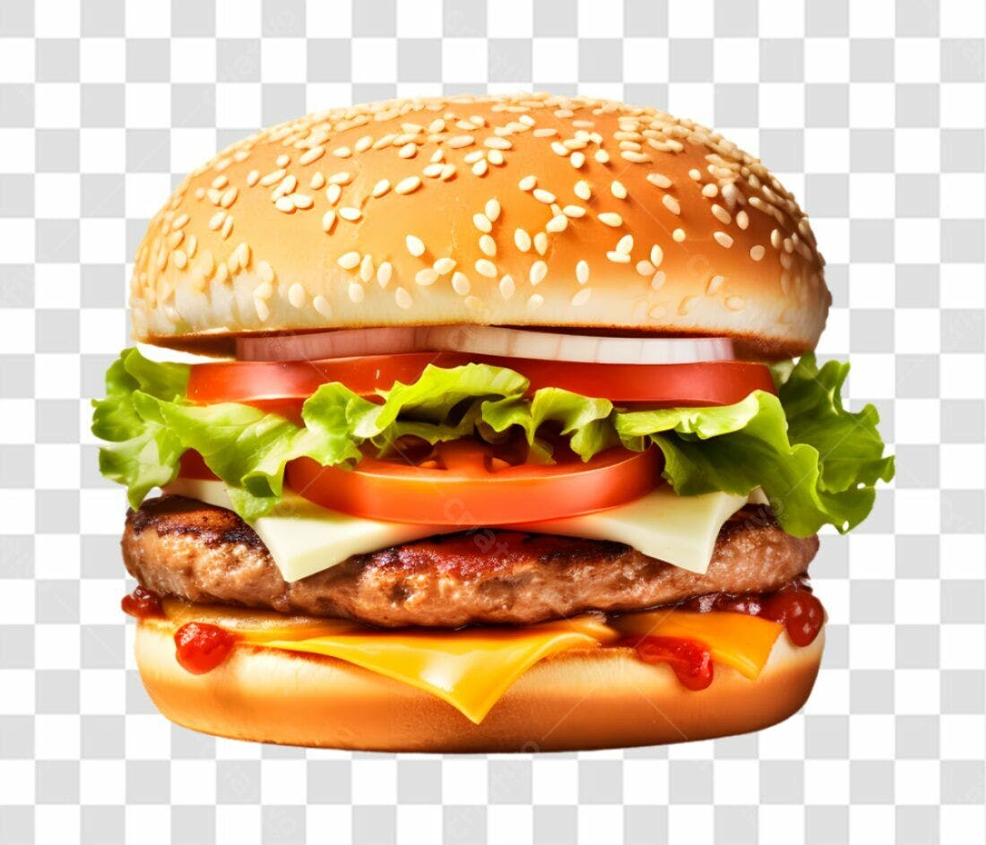 Imagem PNG de Hambúrguer com fundo transparente
