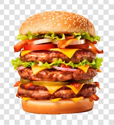 Hamburger lanche png transparente