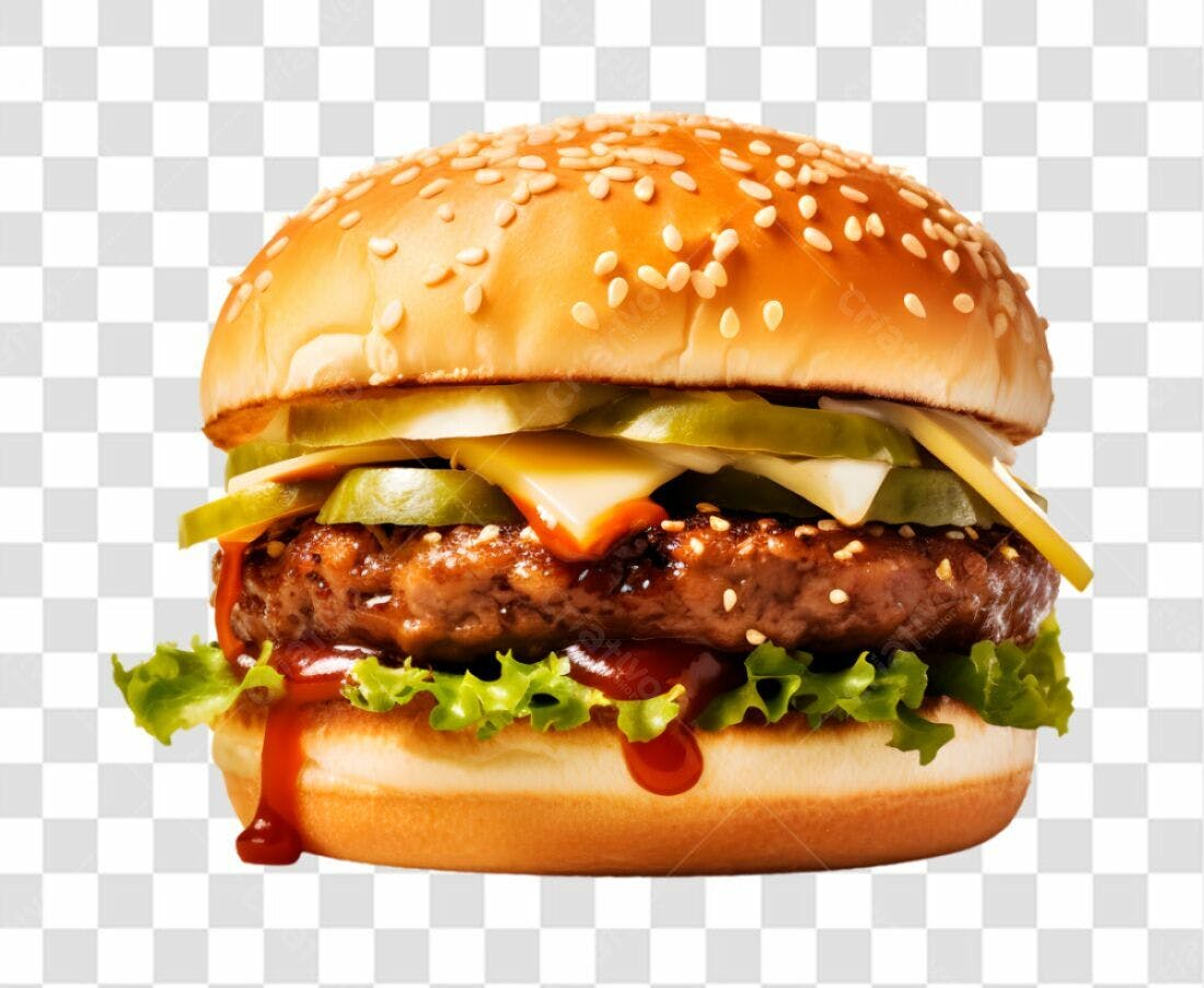 Imagem PNG de Hambúrguer com fundo transparente