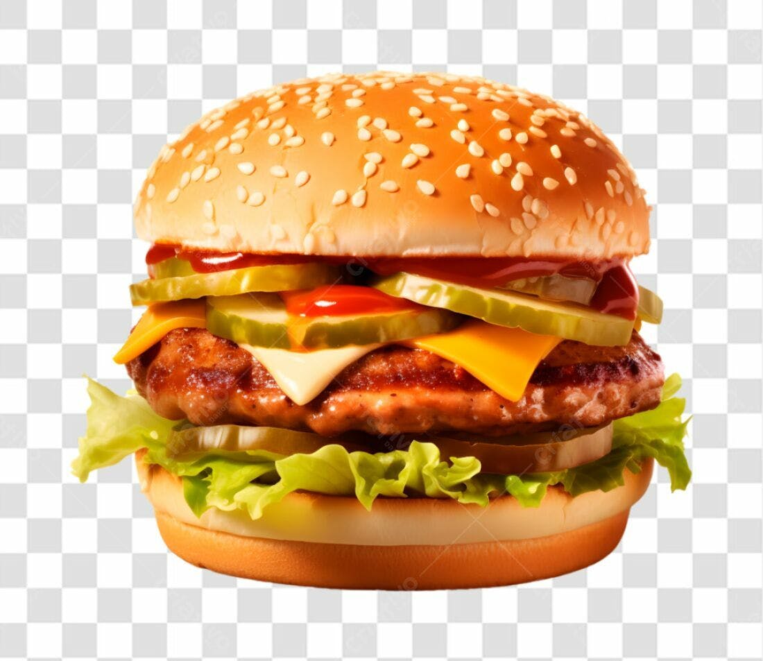 Icone Hambúrguer Queijo Picles PNG com fundo transparente