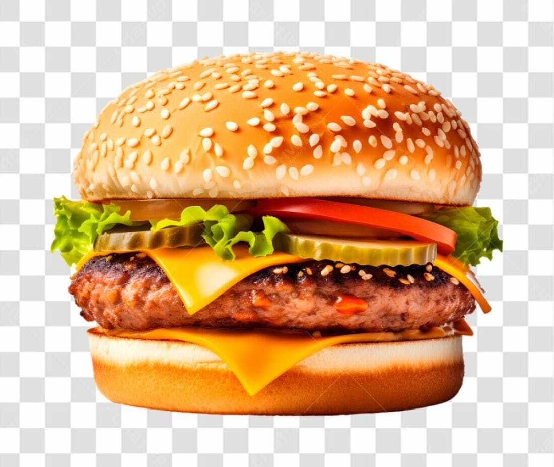 Icone Hamburguer Cheeseburger PNG com fundo transparente