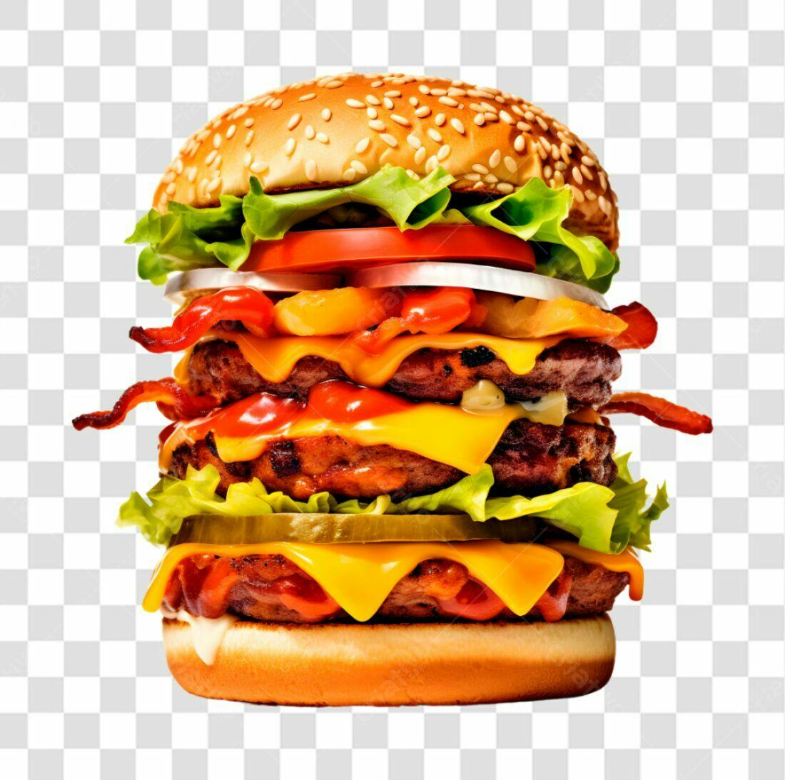 Imagem de Hambúrguer Gigante PNG com fundo transparente
