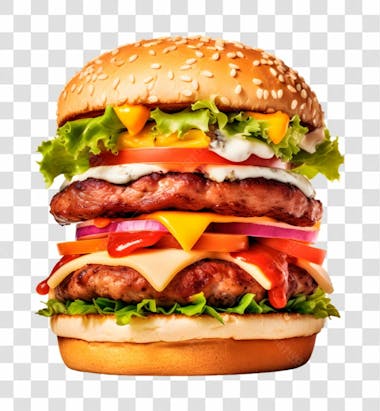 Hamburguer lanche sanduiche png transparente