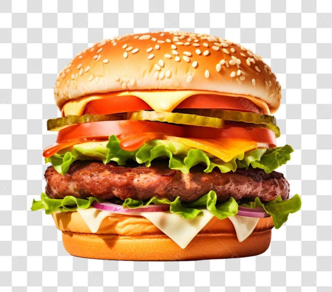Imagem de Hambúrguer PNG com fundo transparente