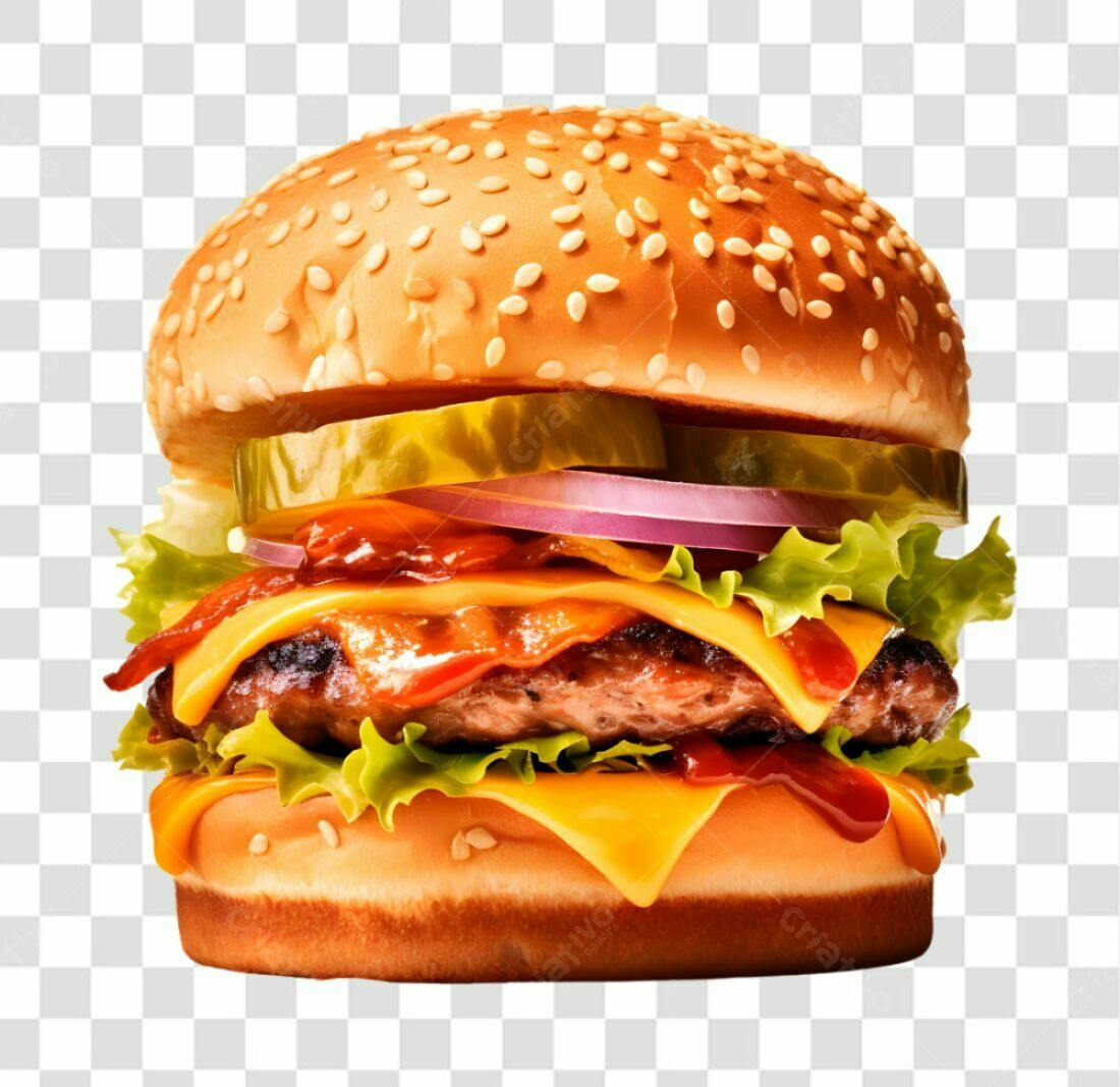 Imagem PNG de Hambúrguer com fundo transparente