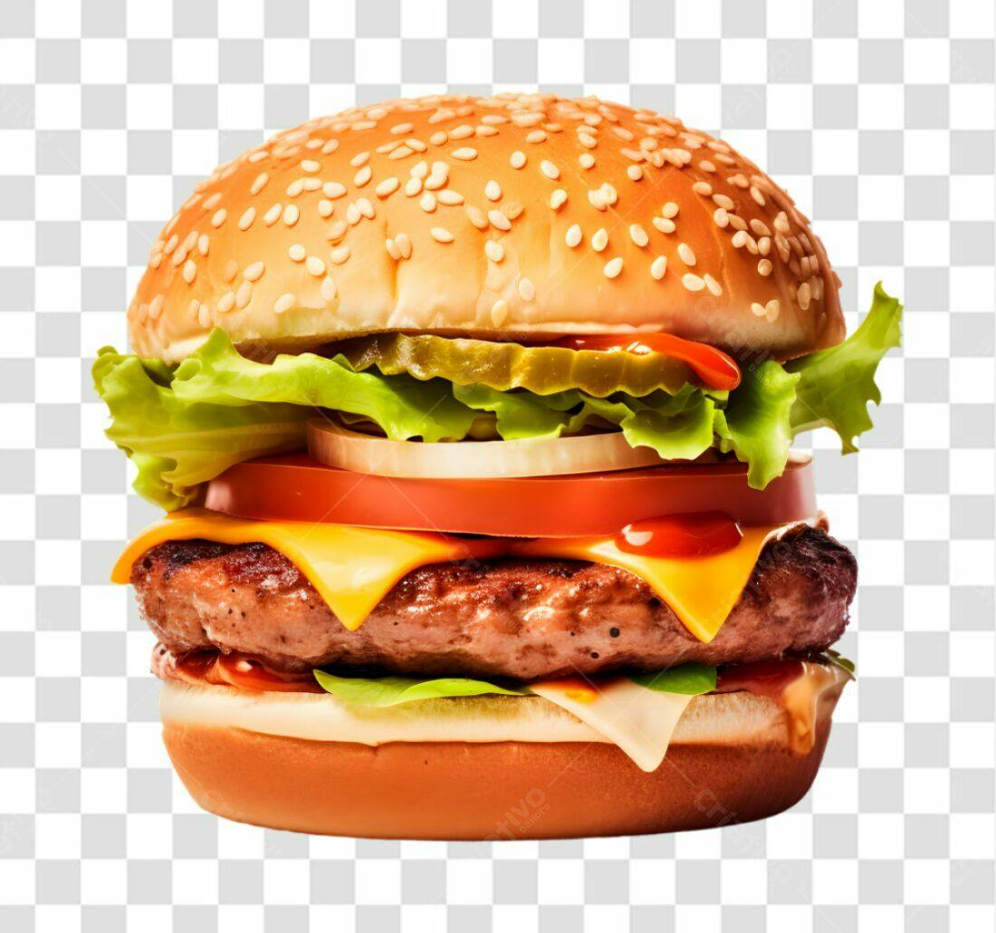 Imagem PNG de Hambúrguer com fundo transparente