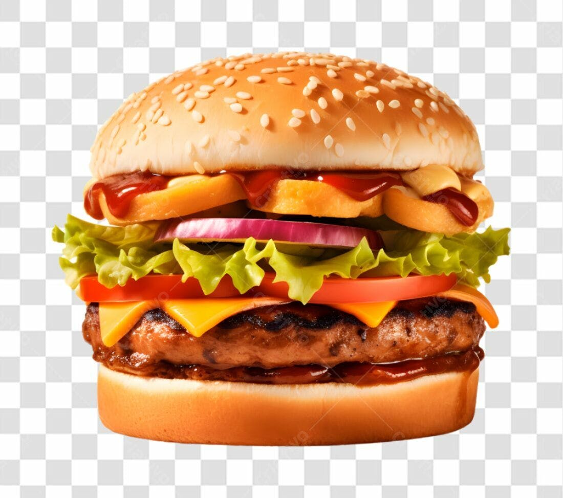 Imagem PNG de Hambúrguer com fundo transparente