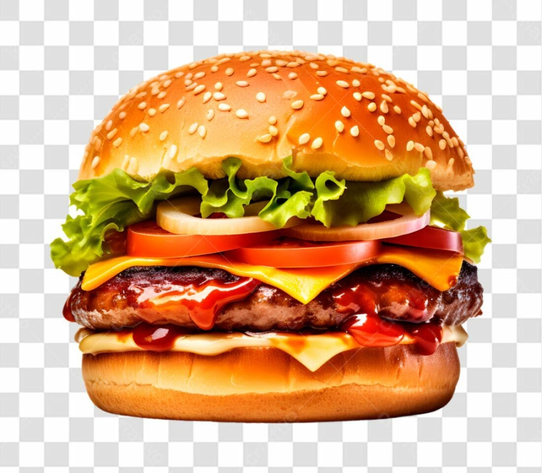 Imagem PNG de Hambúrguer com fundo transparente
