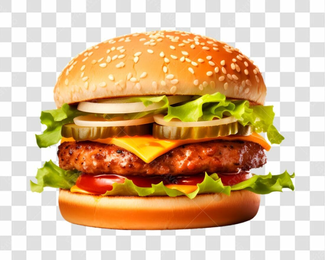 Imagem PNG de Hambúrguer com fundo transparente