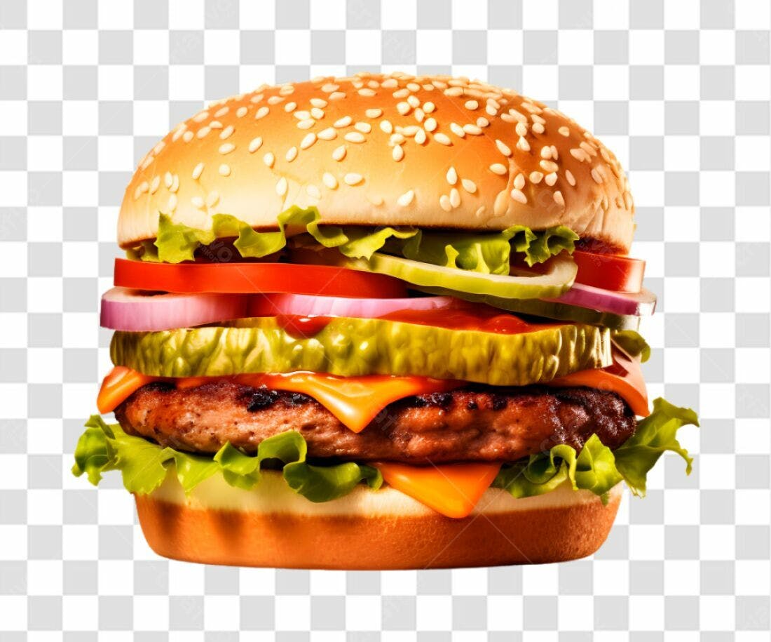 Imagem PNG de Hambúrguer com fundo transparente