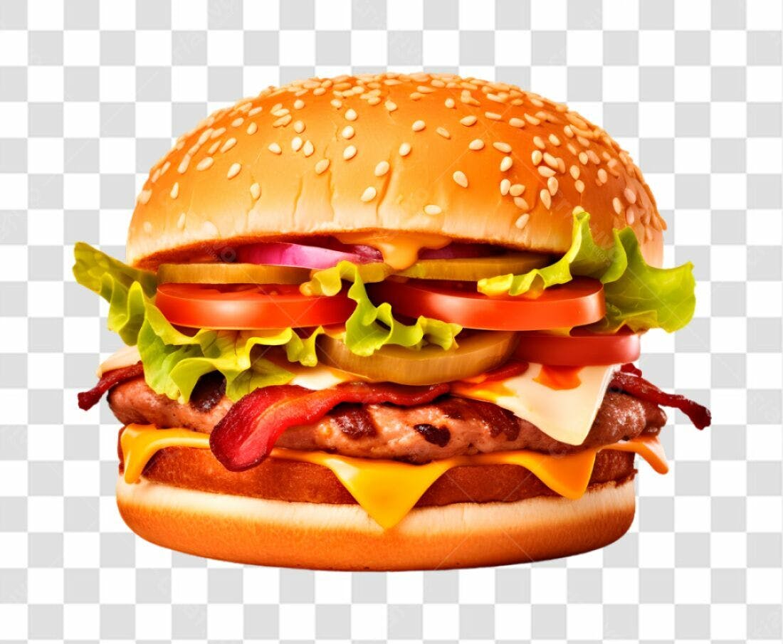 Imagem PNG de Hambúrguer com fundo transparente