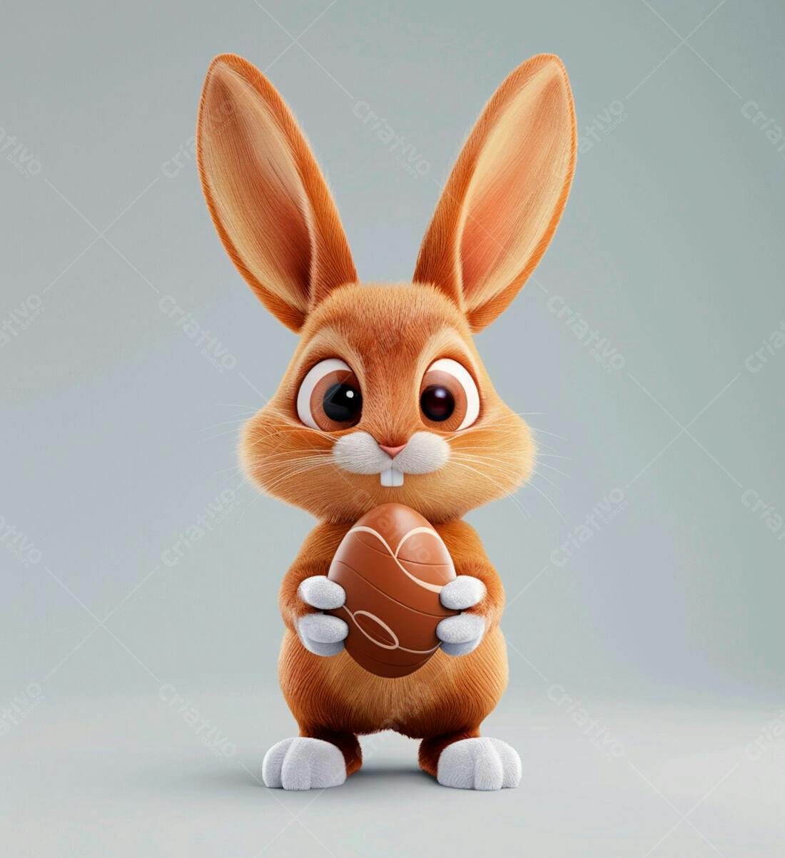 Coelhinho da Páscoa com Ovo de Chocolate