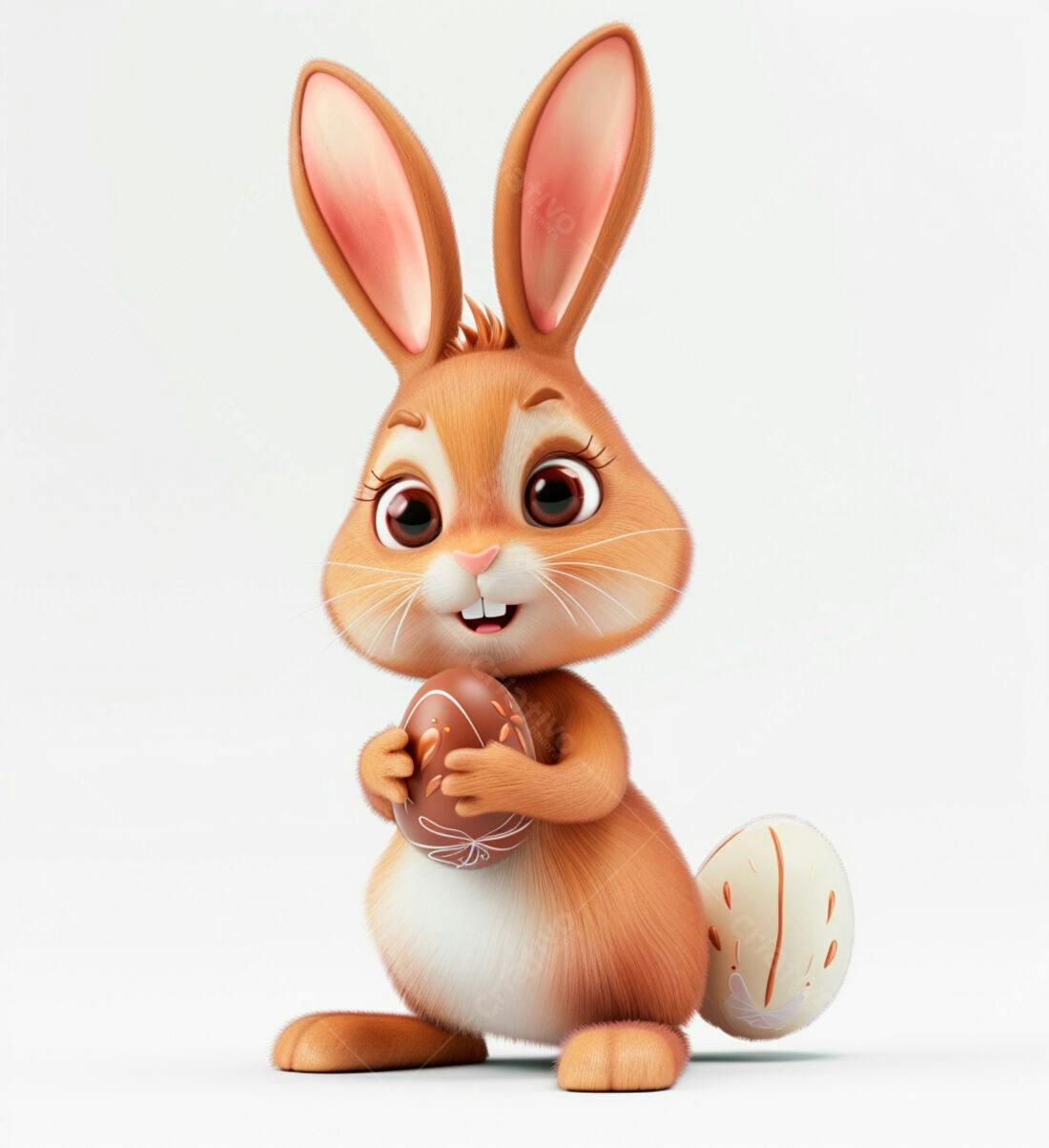 Coelhinho da Páscoa com ovo de chocolate
